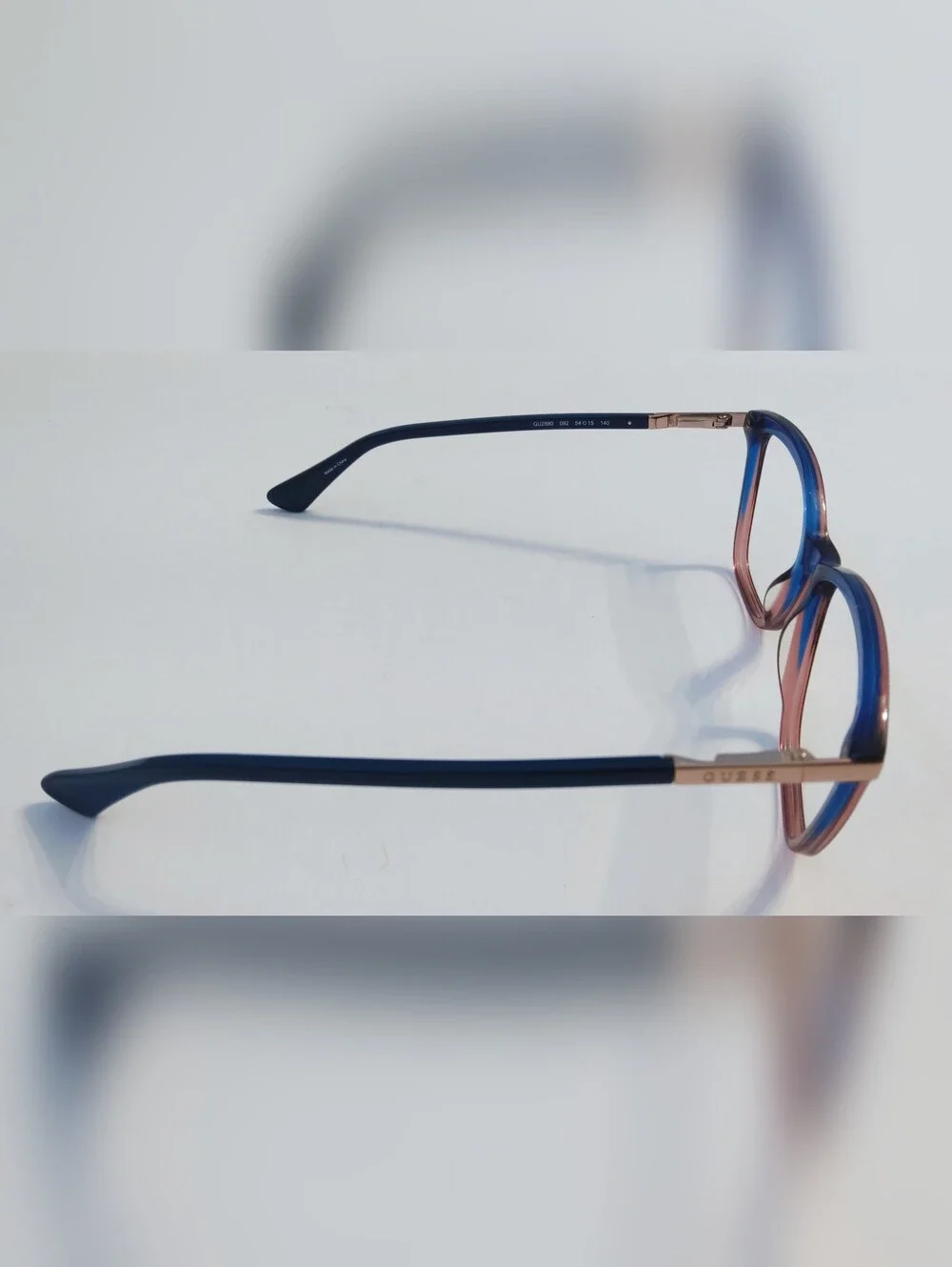 Guess Blue to Brown Gradient Square Women's Eyeglasses Frame. Pre-owned.